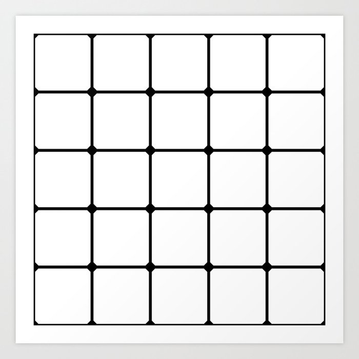 Gritty Grid Grid  Art Print