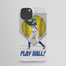 Play Ball! Girls' Softball iPhone Case