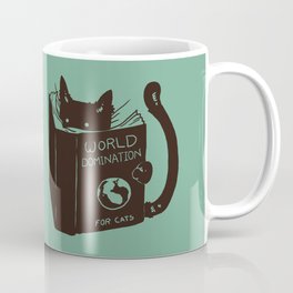World Domination for Cats (Green) Coffee Mug