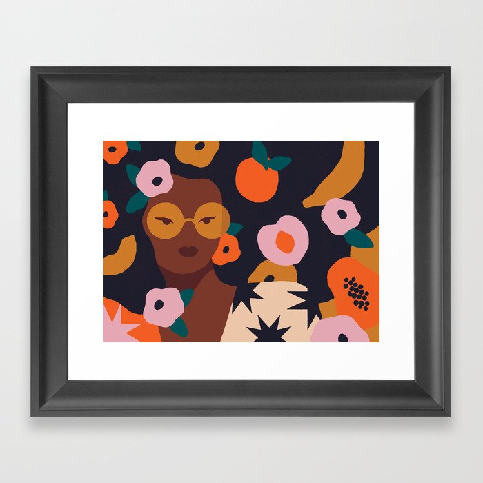 Fruit and Flowers Framed Art Print