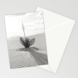 White Sands Plants - Black and White Photography Stationery Card