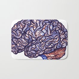 Brain Storming and tangled thoughts Bath Mat | Popart, Intelligence, Mind, Idea, Surrealism, Neuroscience, Drawing, Medicine, Scienceart, Science 
