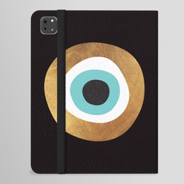 Gold Evil Eye 70s Bohemian Lucky Charm Nazar  iPad Folio Case