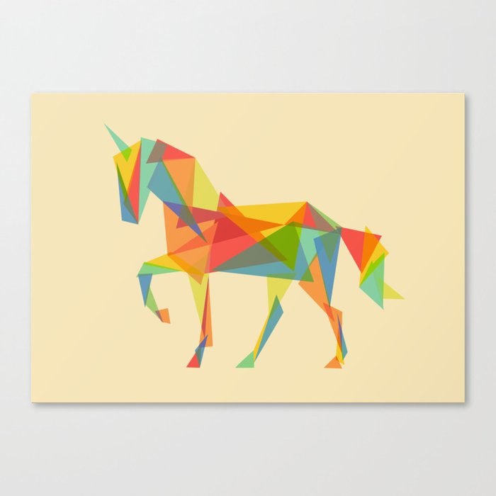 Fractal Geometric Unicorn Canvas Print