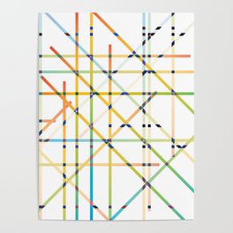 GRID INTERSECTIONS IN COLOUR. Poster