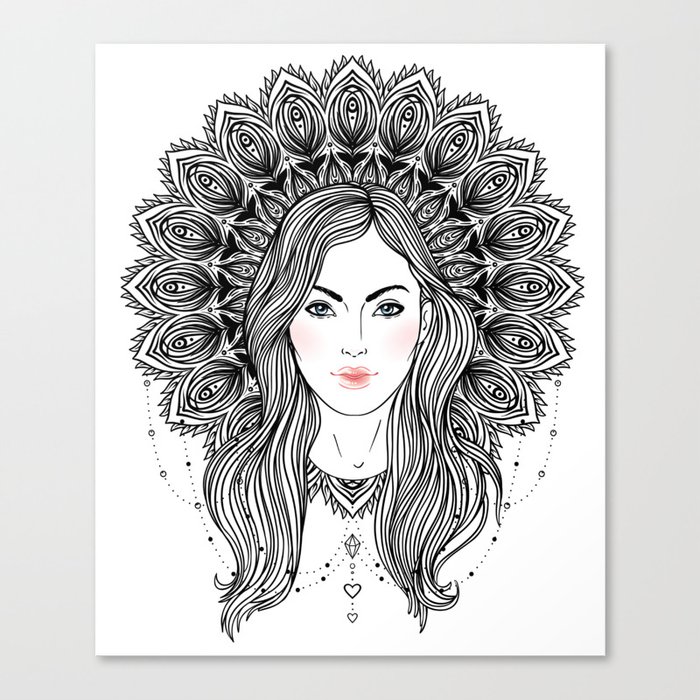 Tribal Fusion Boho Diva Beautiful Divine Girl Mandala
