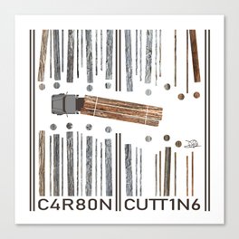 Cutting Carbon Canvas Print