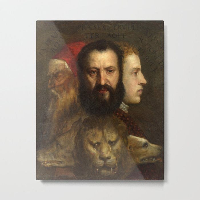 Titian - Allegory of Prudence Metal Print