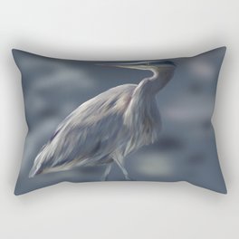 Low Tide Heron  Rectangular Pillow