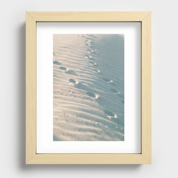 Footsteps on Sand #2 Recessed Framed Print