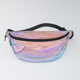 Hawaiian Coral And Teal Surfer Fine Art Fanny Pack