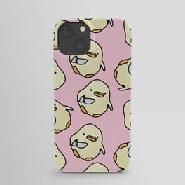 Duck with a knife meme pattern iPhone Case