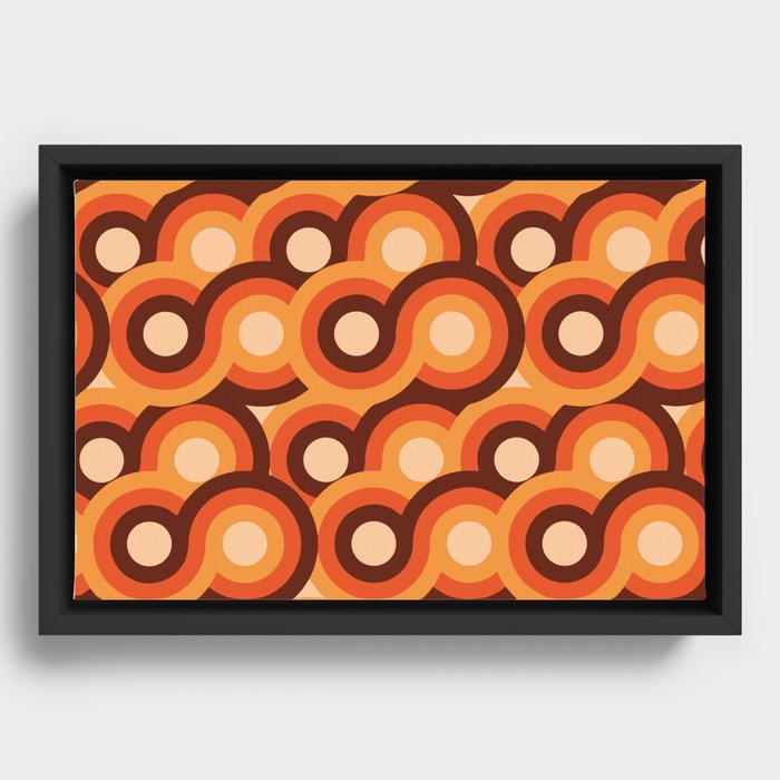 Groovy 70's Pattern Framed Canvas