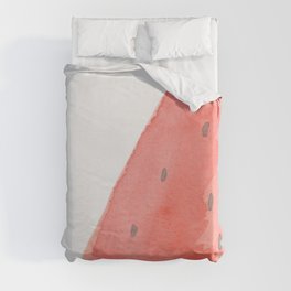 Watercolor watermelon Duvet Cover