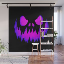 Purple Halloween Pumpkin Wall Mural
