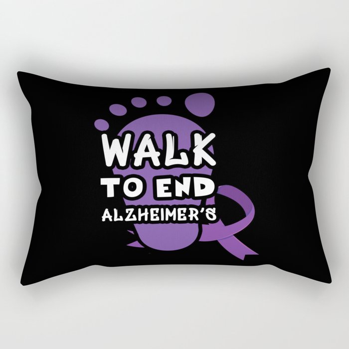 Foot Walk To End Alzheimer Alzheimer's Awareness Rectangular Pillow