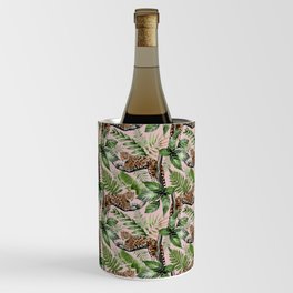 Rain Forest Leopard Leaves Pattern Wine Chiller