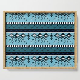Blue ethnic pattern Serving Tray