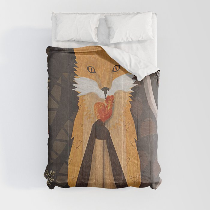 Fox and candy bird Comforter