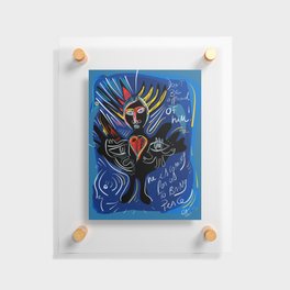 Black Angel Hope and Peace for All Street Art Graffiti Floating Acrylic Print