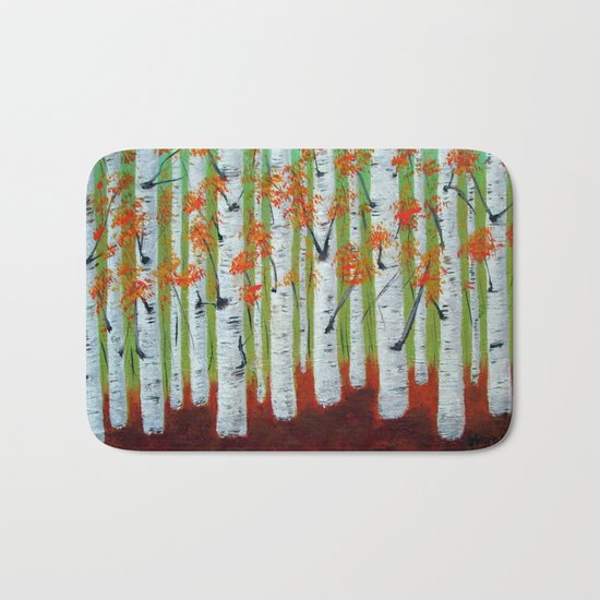 Atumn Birch trees - 5 Bath Mat