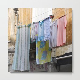 LAUNDRY DAY - Catania - Sicily Metal Print | Travel, Cityscape, Pastelcolors, Urbanart, Facade, Architecture, Colorful, Urbanlandscape, Photo, Houses 