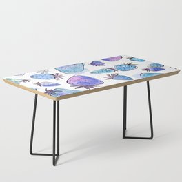 Blue watercolor strawberries Coffee Table