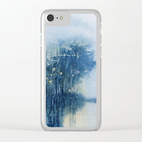 Blue Evening Clear iPhone Case