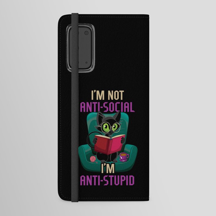 I'm Anti Stupid Book Lover Book Reading Bookworm Android Wallet Case