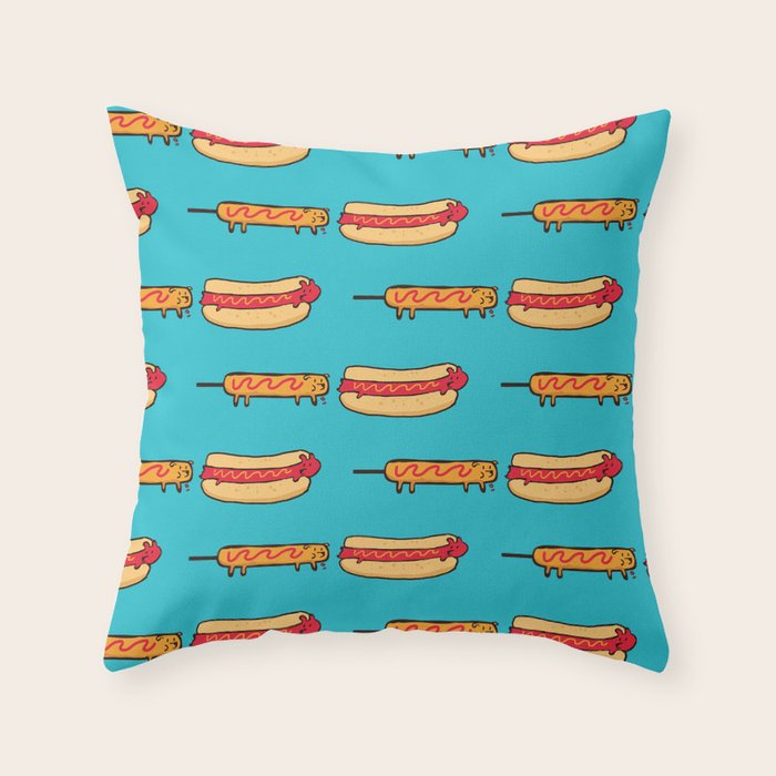 Dog Eat Dog World Throw Pillow by Society6