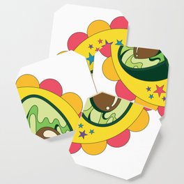 Avocados Pink and Yellow Coaster