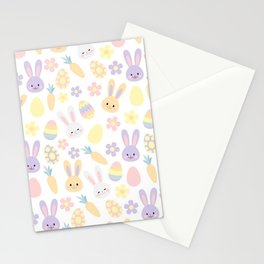 Happy Easter Purple Rabbit Collection Stationery Card