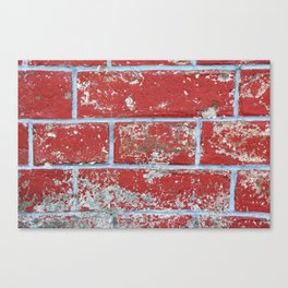 Texture background surface wallpaper red blue brick Canvas Print