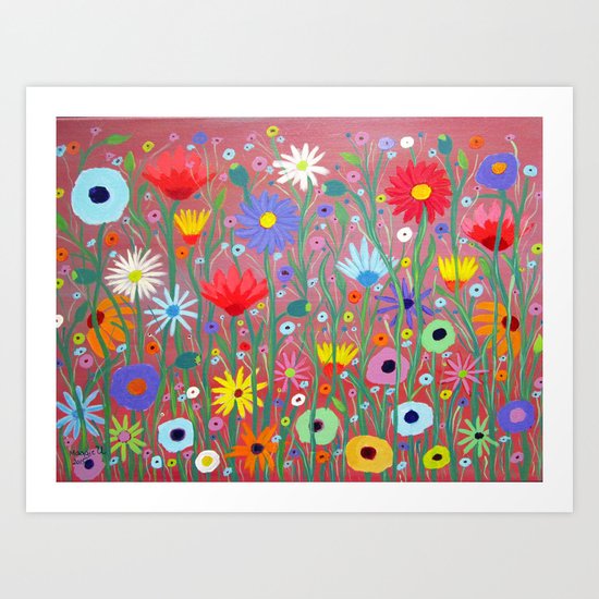 Flowers-Abstracts Art Print