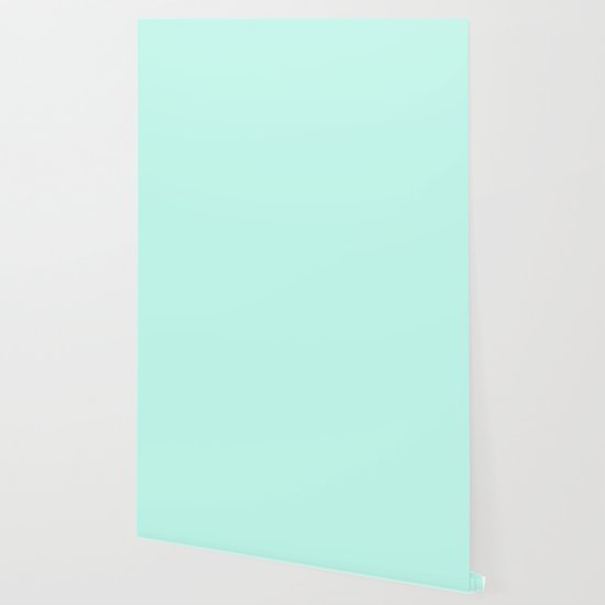 Pastel Mint Sea Foam Light Blue Green Solid Color Wallpaper