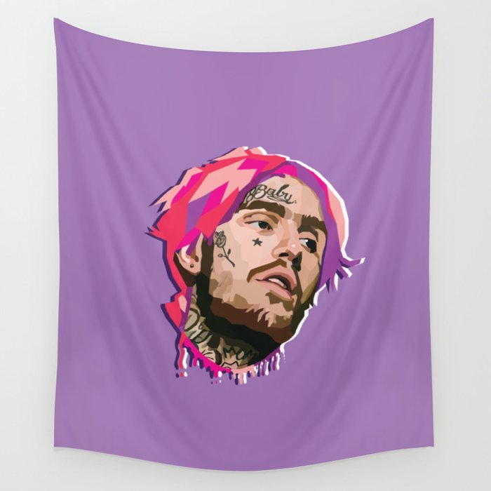 Lil Peep geometric drip illustration Wall Tapestry by Shay Pietila