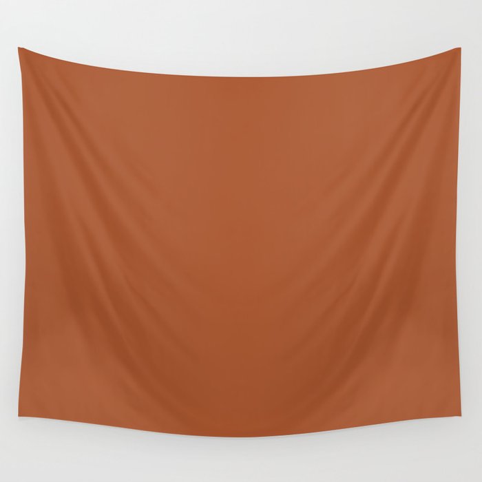 Clay Solid Deep Rich Rust Terracotta Colour Wall Tapestry
