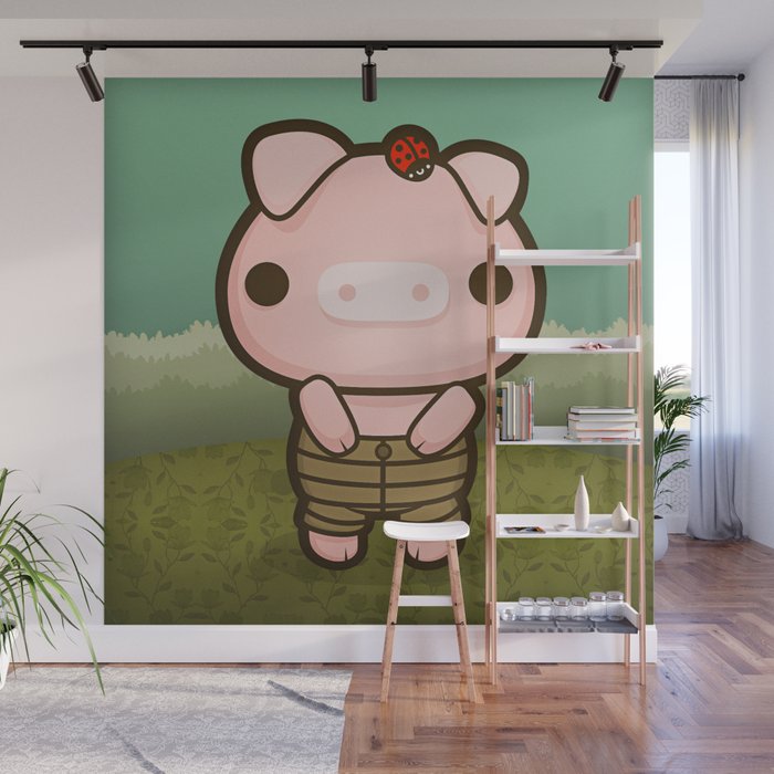 Jerome the Distracted Pig Wall Mural