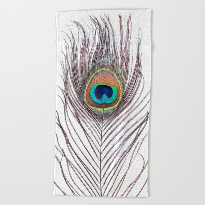 Peacock Feather Beach Towel