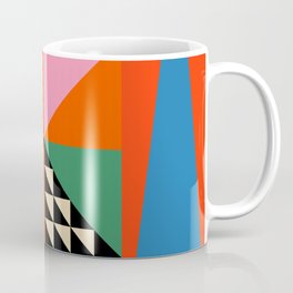 Geometric abstraction in colorful shapes   Coffee Mug