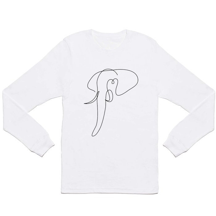 one line elephant - hubris Long Sleeve T Shirt