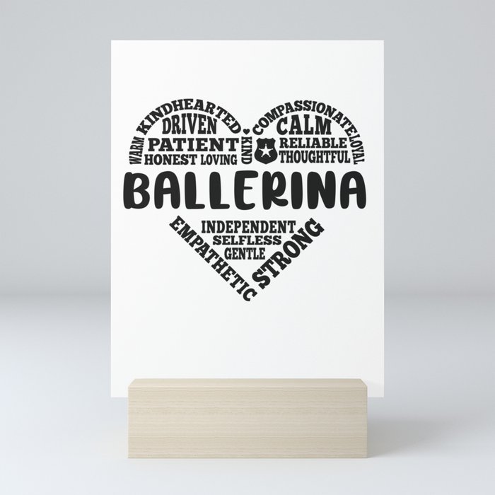 Ballerina love Mini Art Print