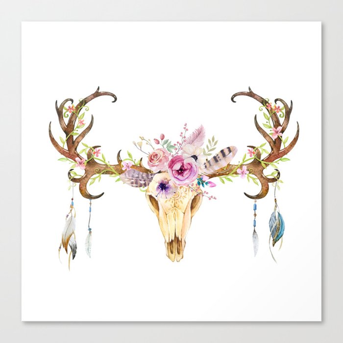 Deer Skull Leinwanddruck Deer Skull Leinwanddruck