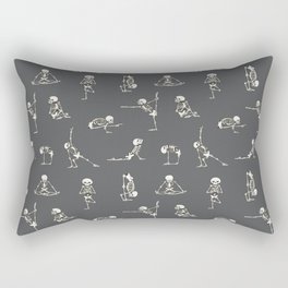 Skeleton Yoga_Gray Rectangular Pillow