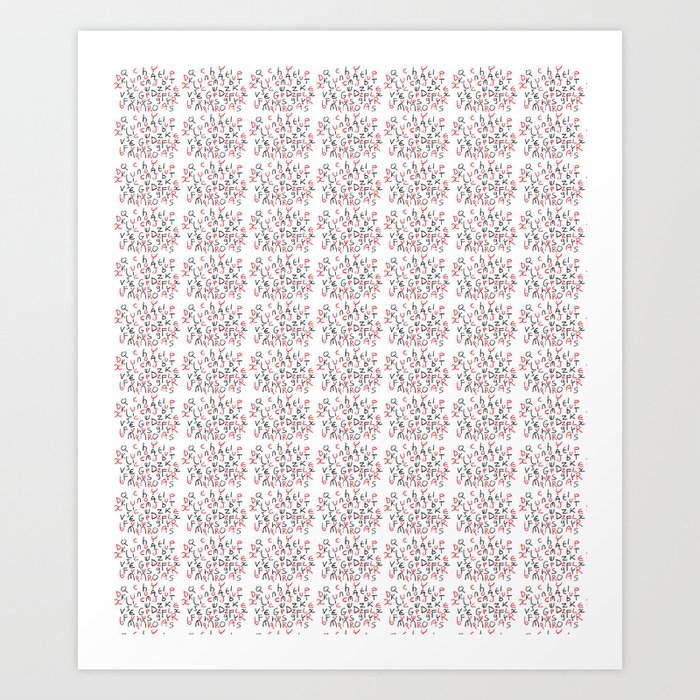 Alphabet 5 Letter Child Language Abecedarium Abc Abcdefg Symbols Script Write Writing Art Print By Oldking Society6