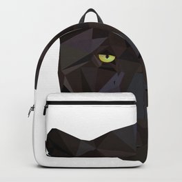 Black Jaguar Panther Wild animals Geometric Backpack | Modern, Lowpolly, Jaguar, Triangles, Mens, Geometric, Wildnature, Black, Graphicdesign, Blackandwhite 