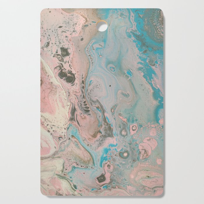 Fluid Art Acrylic Painting Pour 17 Pastel Pink Blue Gray