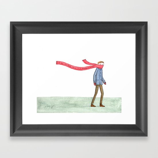 If you can read this, it is probably windy Framed Art Print