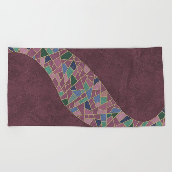 Geometric Marble 03 (abstract) Beach Towel