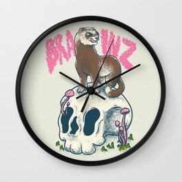 Ferret craving for Brains | Cute adorable furry creature ruthless killer Dook Dooking Wall Clock